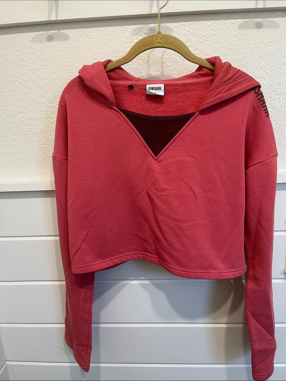 Gymshark Rose Pink Cropped Hoodie